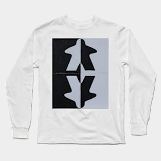 Black and White Mirror Meeps Long Sleeve T-Shirt